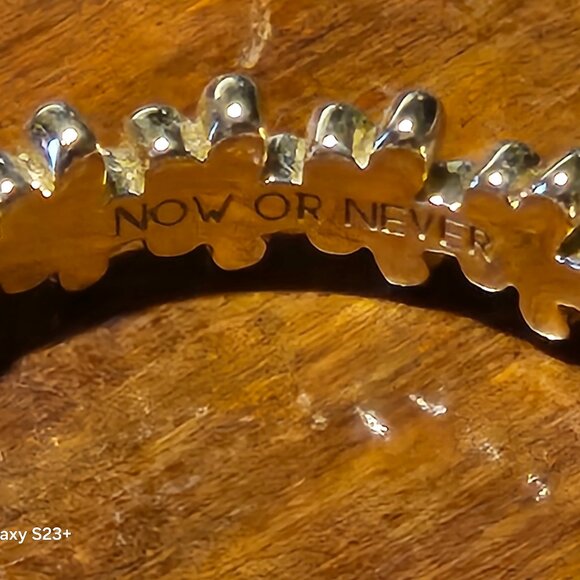 MONICA RICH KOSANN NOW OR NEVER SKULL FLOWER POESY STACKING 18K GOLD RING BAND 6 - Picture 6 of 7